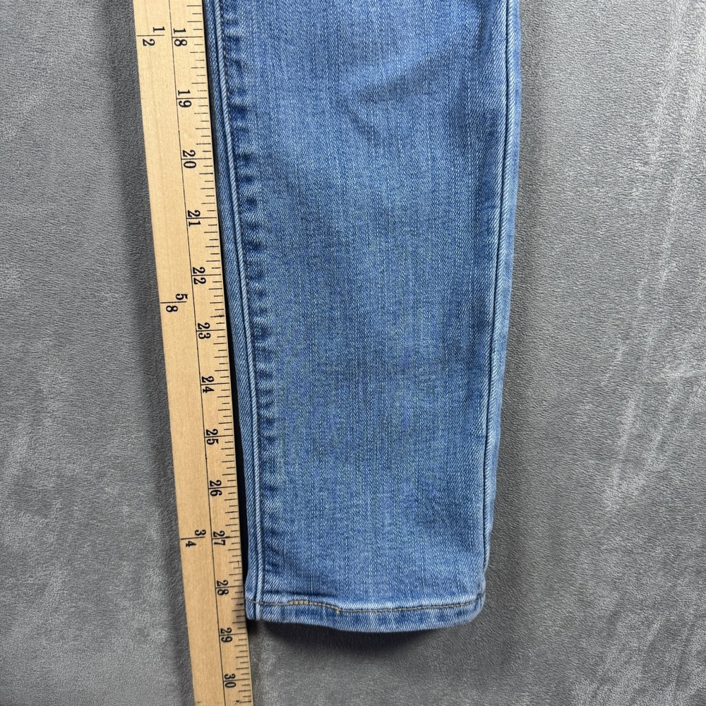 Levis 711 Skinny Jeans Womens 26 Medium Wash Distressed Ripped Mid Rise Denim - Picture 10 of 12